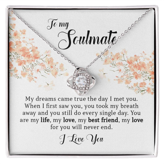 To My Soulmate, Love Knot Necklace