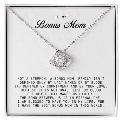 To My Bonus Mom, Love Knot Necklace
