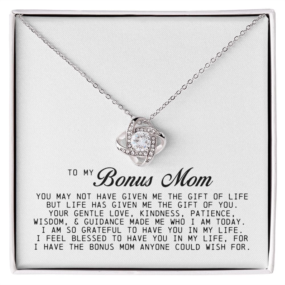To My Bonus Mom, Love Knot Necklace