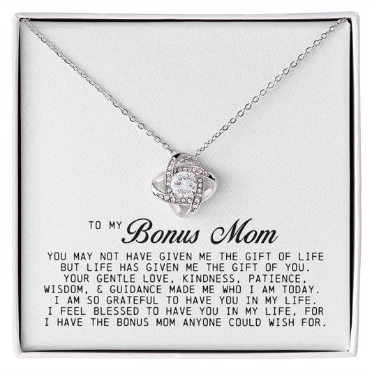 To My Bonus Mom, Love Knot Necklace