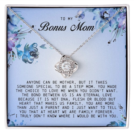 To My Bonus Mom, Love Knot Necklace
