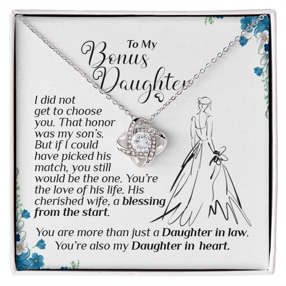 To My Bonus Daughter, Daughter-In-Law Gift On Wedding Day, Future Daughter In Law, Gift For Bride From Mother & Father In Law