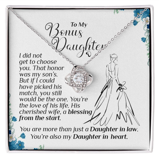 To My Bonus Daughter, Daughter-In-Law Gift On Wedding Day, Future Daughter In Law, Gift For Bride From Mother & Father In Law