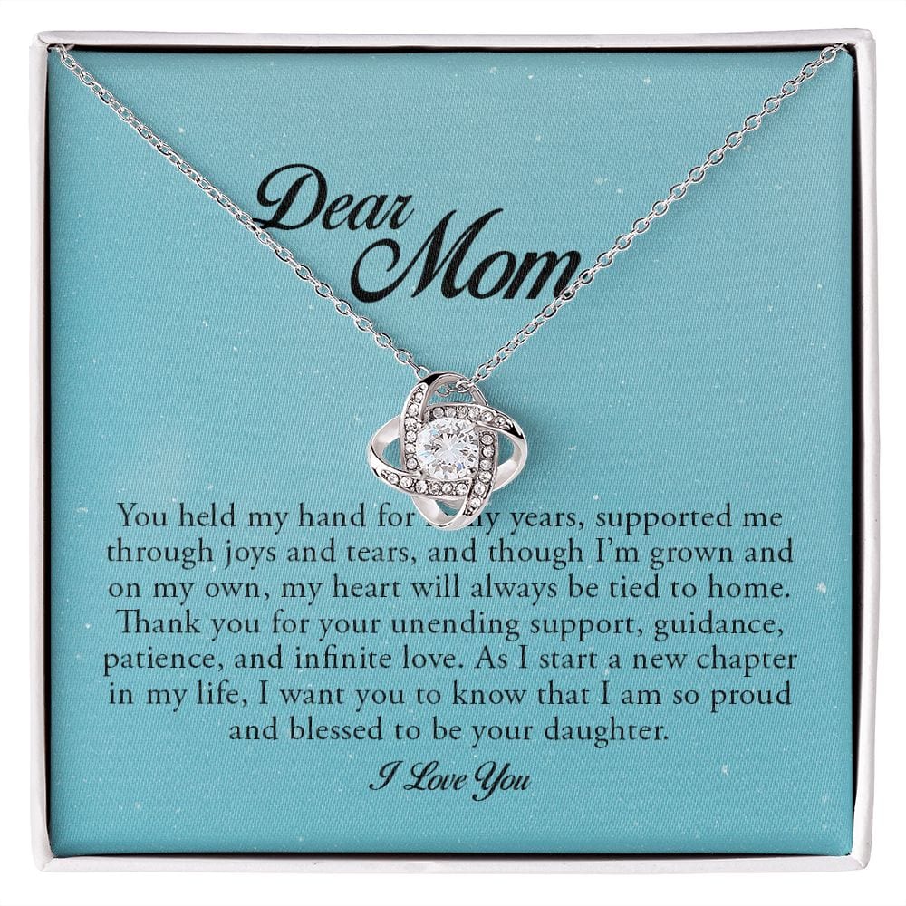 Dear Mom, Love Knot Necklace