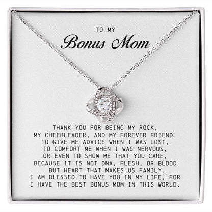 To My Bonus Mom, Love Knot Necklace