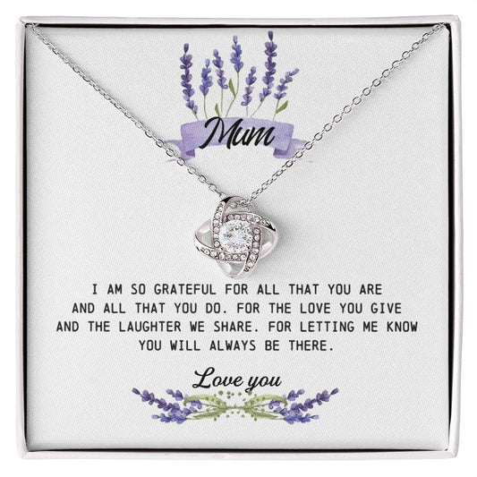 Mum Gift, Love Knot Necklace
