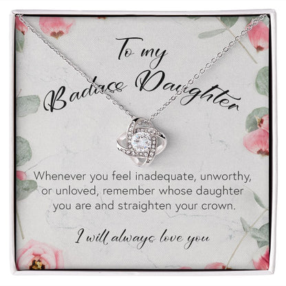 To My Badass Daughter, Love Knot Necklace