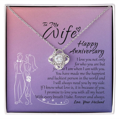 To My Wife Necklace, Happy Anniversary Gift For Wife, Gift For Wife From Husband, Wife Necklace, Wedding Anniversary Gift for Her, Wife Gift