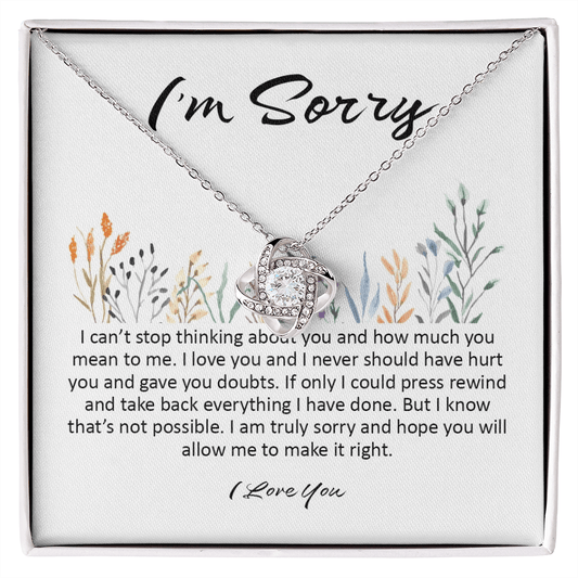 Forgive Me Gift, Love Knot Necklace