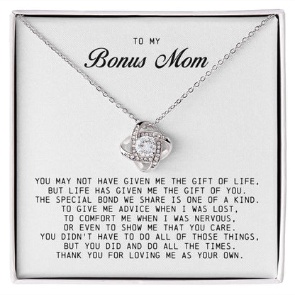 To My Bonus Mom, Love Knot Necklace