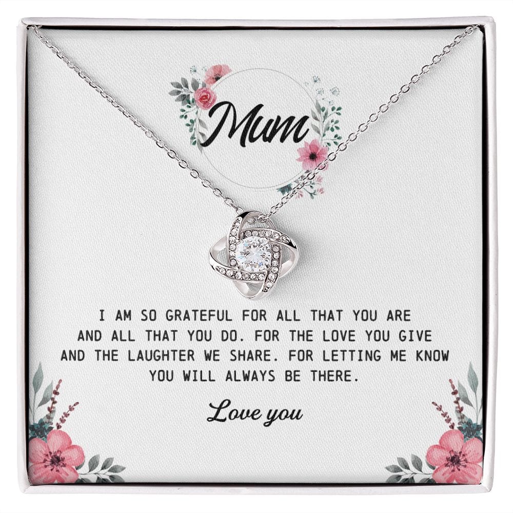 Gift for Mum, Love Knot Necklace