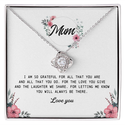 Gift for Mum, Love Knot Necklace