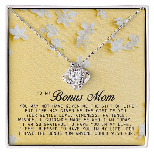 To My Bonus Mom, Love Knot Necklace