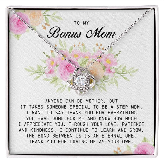 To My Bonus Mom, Love Knot Necklace