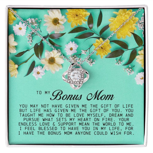 To My Bonus Mom, Love Knot Necklace