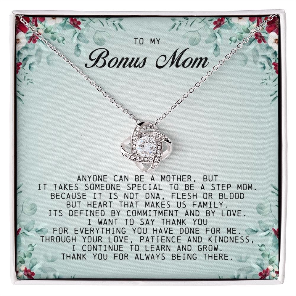 To My Bonus Mom, Love Knot Necklace