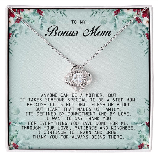 To My Bonus Mom, Love Knot Necklace