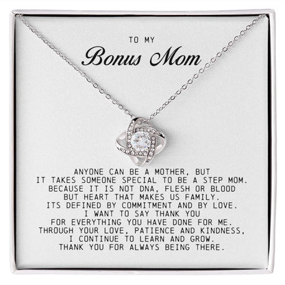 To My Bonus Mom, Love Knot Necklace