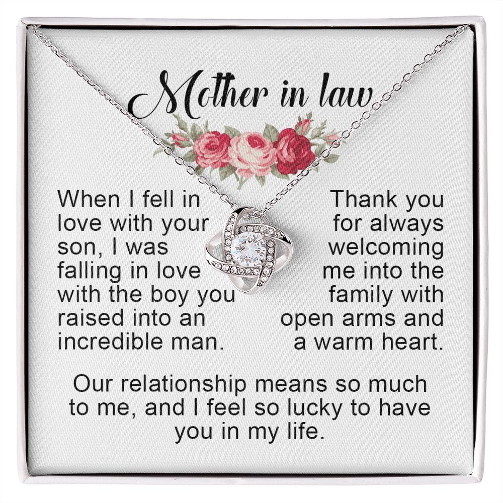Mother in Law Gift, Love Knot Necklace