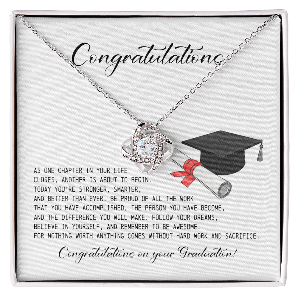 Graduation Gift for Her, Love Knot Necklace