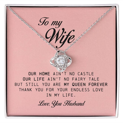 To My Wife, Love Knot Necklace