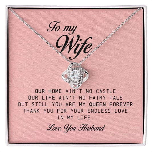 To My Wife, Love Knot Necklace