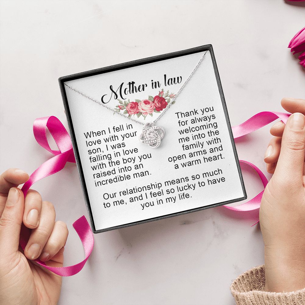 Mother in Law Gift, Love Knot Necklace
