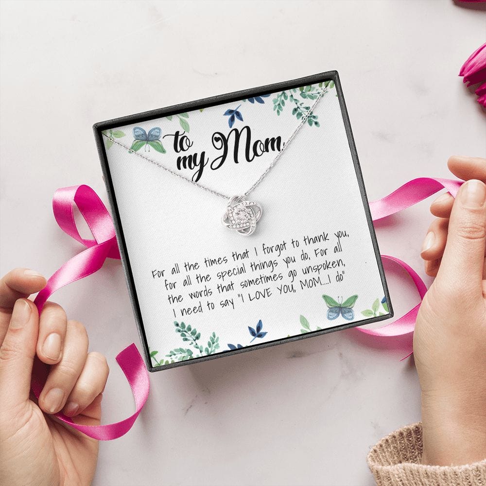 To My Mom, Love Knot Necklace