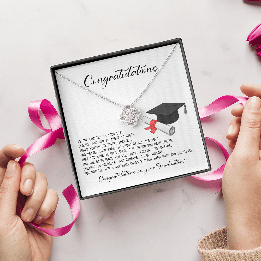 Graduation Gift for Her, Love Knot Necklace