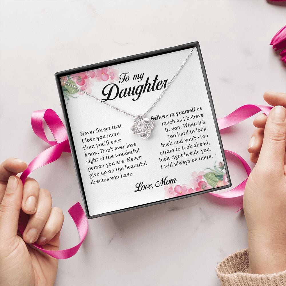 To My Daughter, Love Knot Necklace