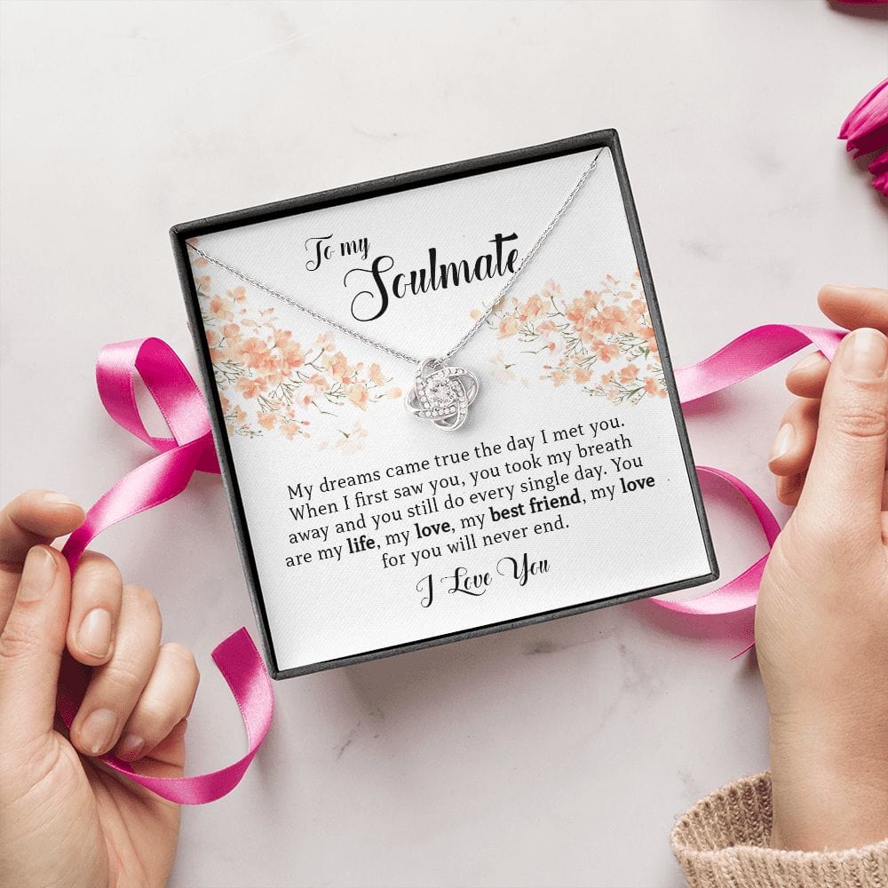 To My Soulmate, Love Knot Necklace