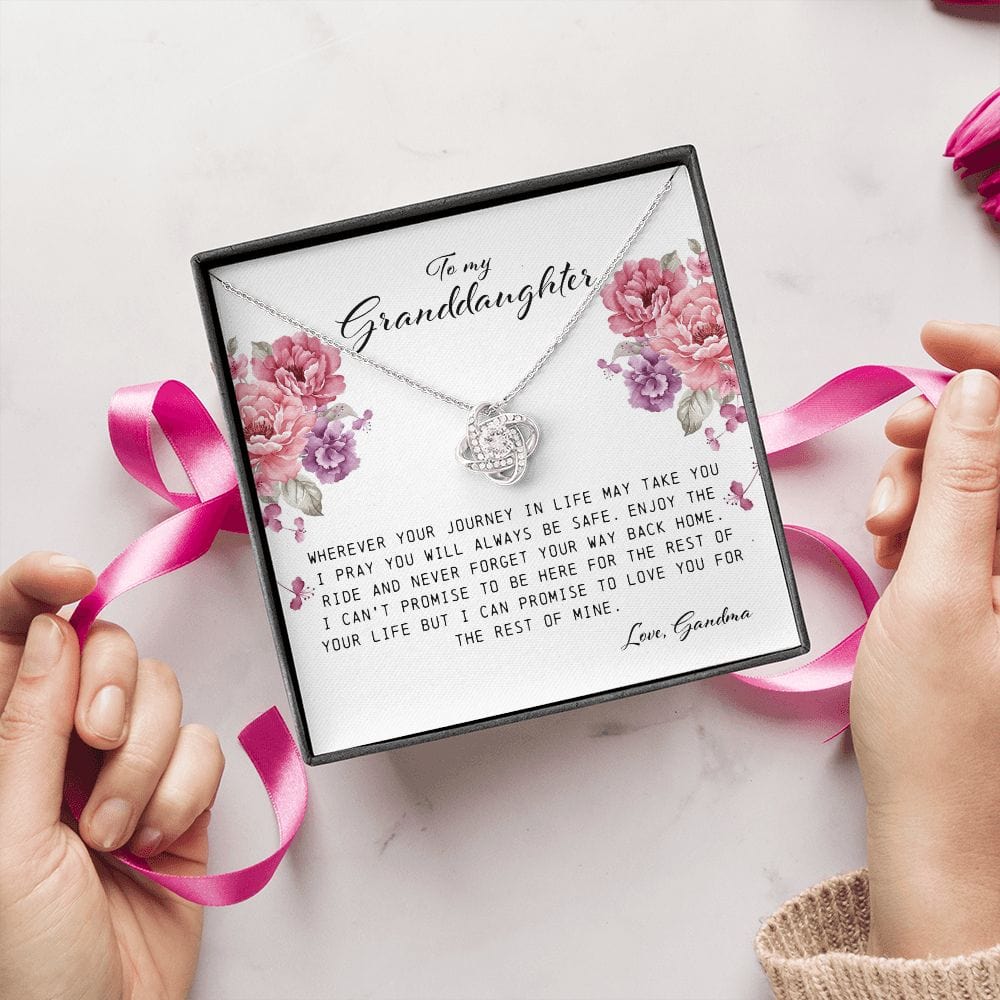 To My Granddaughter, Love Knot Necklace