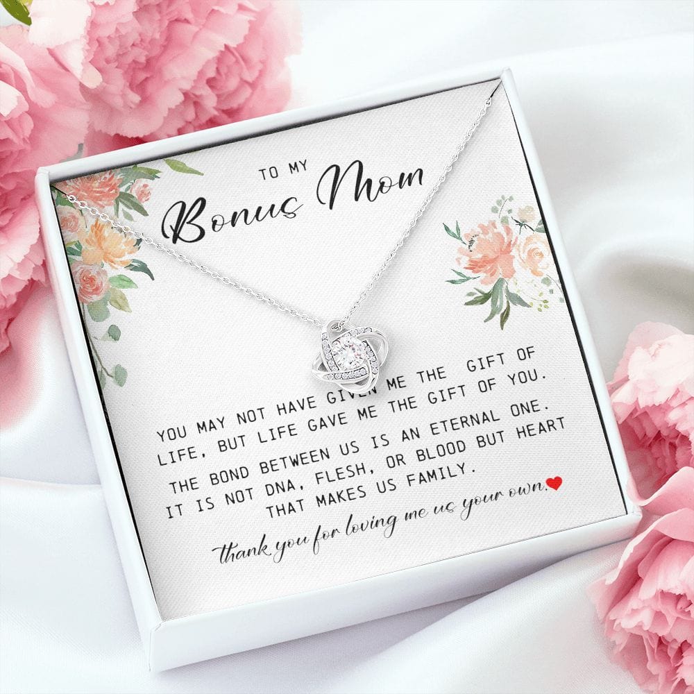 To My Bonus Mom, Love Knot Necklace