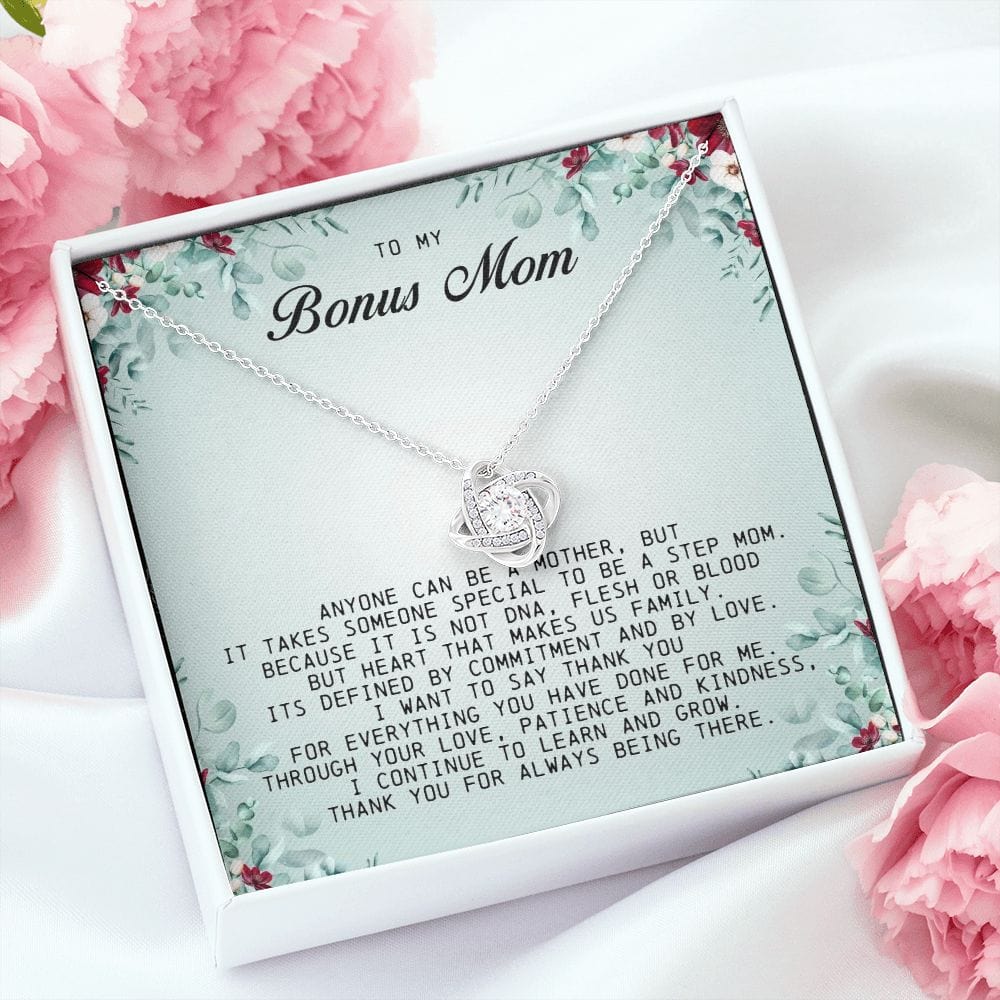 To My Bonus Mom, Love Knot Necklace