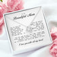 To my Beautiful Mom, Mother's Day Gift, Love Knot Necklace