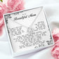 To My Beautiful Mom Love Knot Necklace