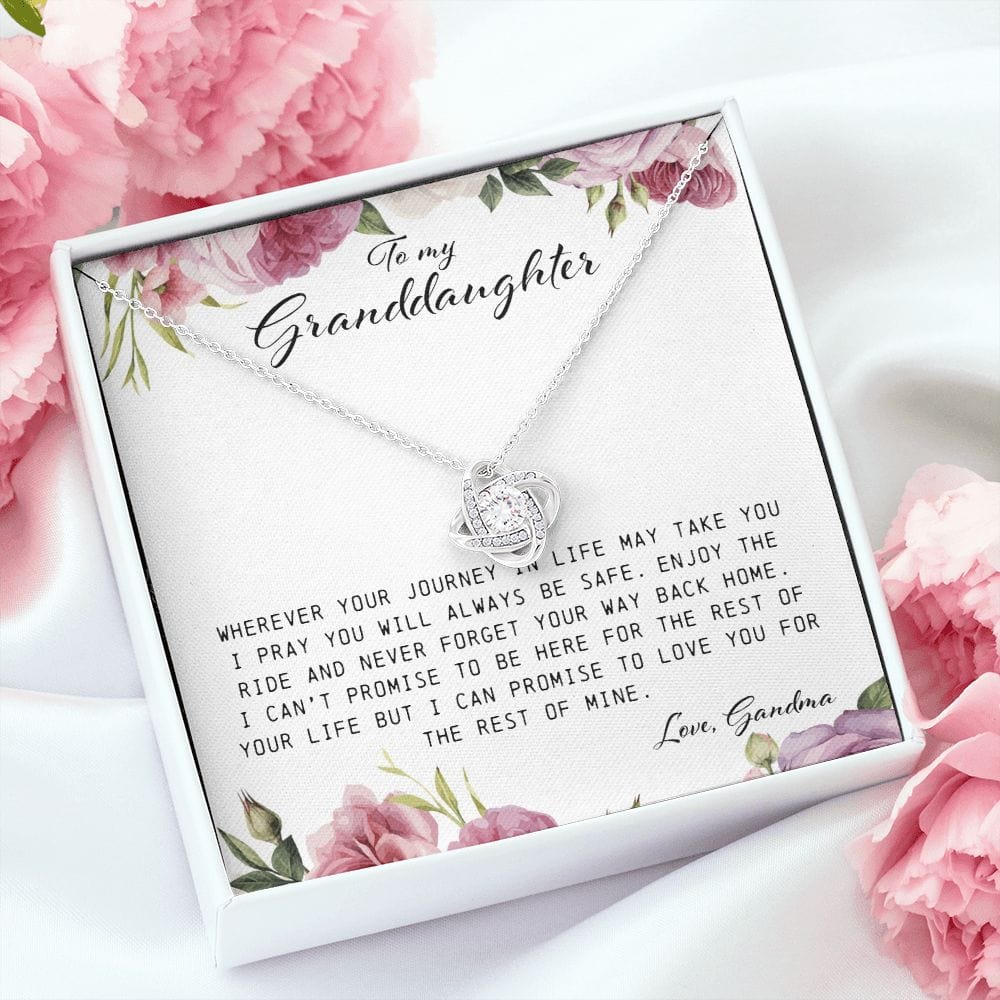 To My Granddaughter, Love Knot Necklace
