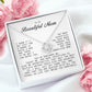 To My Beautiful Mom Love Knot Necklace