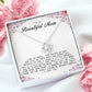 To My Beautiful Mom Love Knot Necklace