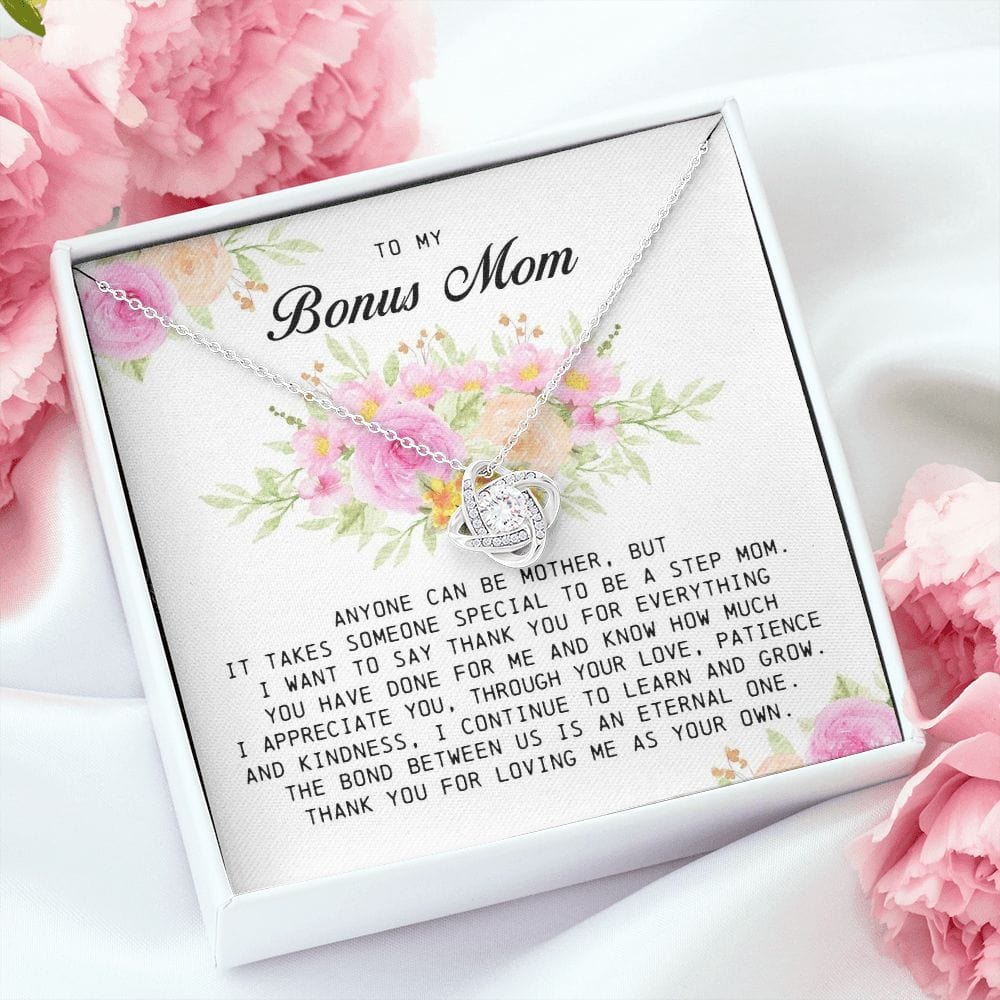 To My Bonus Mom, Love Knot Necklace