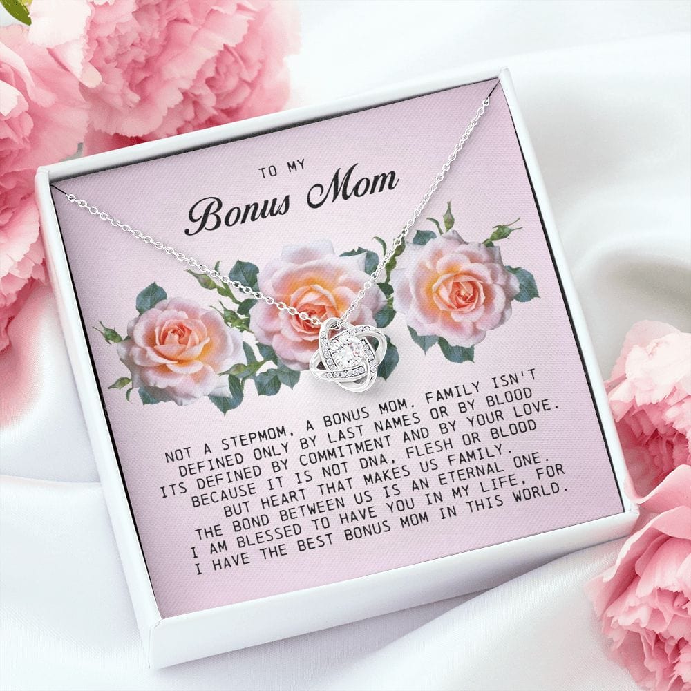 To My Bonus Mom, Love Knot Necklace