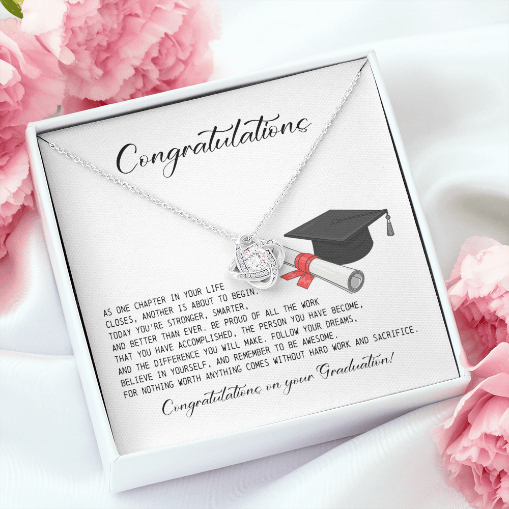 Graduation Gift for Her, Love Knot Necklace