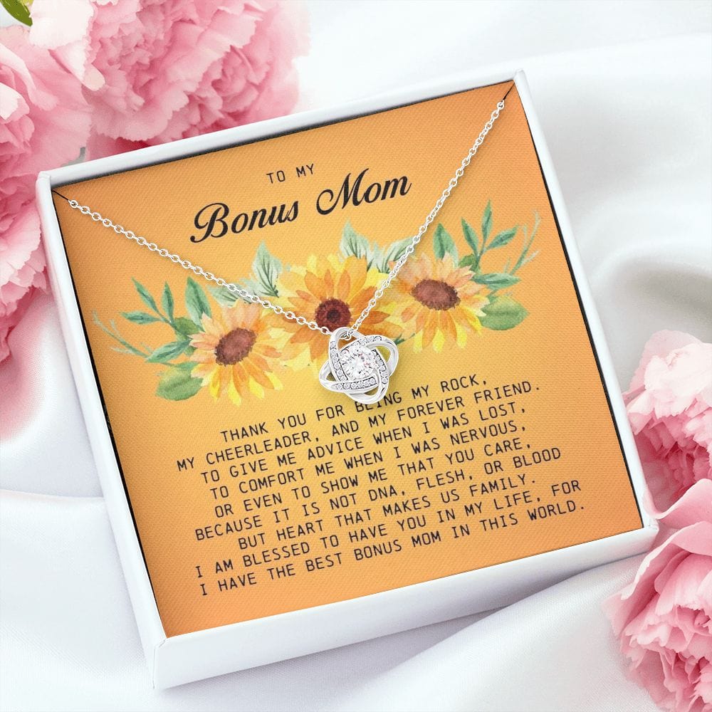 To My Bonus Mom, Love Knot Necklace
