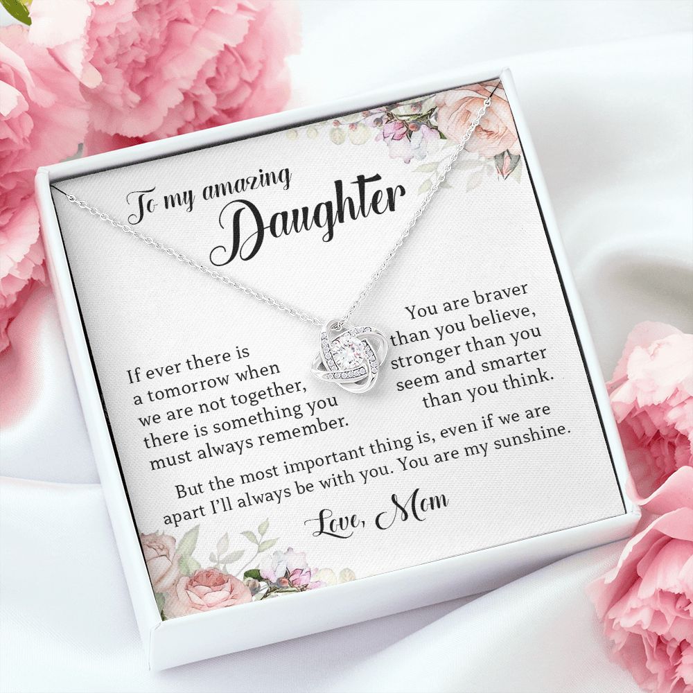 To My Amazing Daughter, Love Knot Necklace