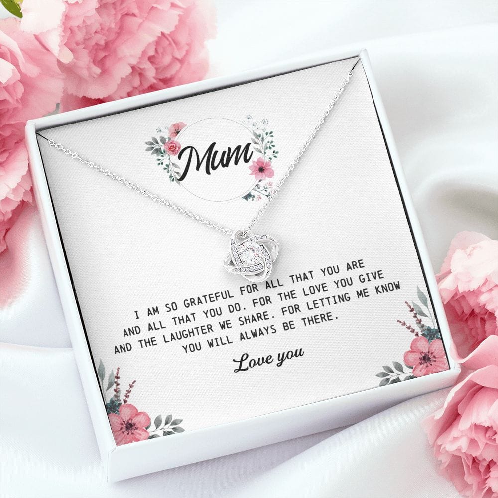 Gift for Mum, Love Knot Necklace