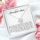 To My Beautiful Mom Love Knot Necklace
