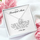 To my Beautiful Mom, Mother's Day Gift, Love Knot Necklace