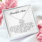 To my Beautiful Mom, Mother's Day Gift, Love Knot Necklace
