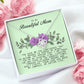 To My Beautiful Mom Love Knot Necklace