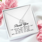 Wedding Officiant Gift, Love Knot Necklace, Thank You for Marrying Us